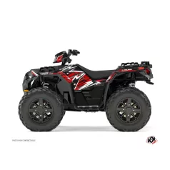   Karosszéria védő dekor matrica készlet Quad POLARIS Jungle Fekete/Piros Széria