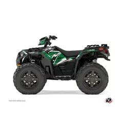   Karosszéria védő dekor matrica készlet Quad POLARIS Jungle Fekete/Zöld Széria