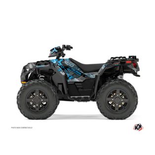   Karosszéria védő dekor matrica készlet Quad POLARIS Evil Szürke/Kék Széria