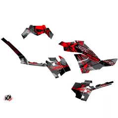   Karosszéria védő dekor matrica készlet Quad POLARIS Evil Szürke/Piros Széria