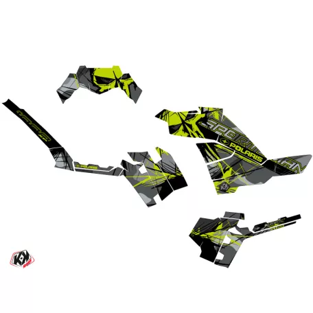 Karosszéria védő dekor matrica készlet Quad POLARIS Evil Szürke/Zöld Széria