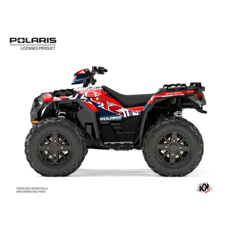 Karosszéria védő dekor matrica készlet Quad POLARIS Stun Fehér Széria