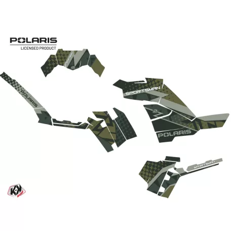 Karosszéria védő dekor matrica készlet Quad POLARIS Stun Zöld Széria