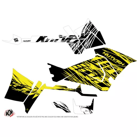 Karosszéria védő dekor matrica készlet Quad POLARIS Eraser fluo Sárga Széria