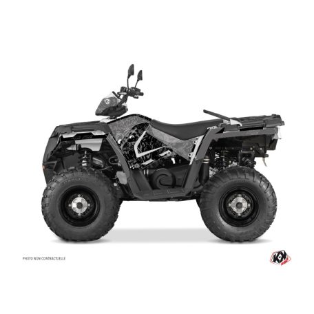 Karosszéria védő dekor matrica készlet Quad POLARIS Zombies dark Fekete Széria
