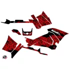 Karosszéria védő dekor matrica készlet Quad POLARIS Predator Piros/Fekete Széria