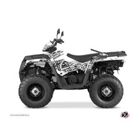 Karosszéria védő dekor matrica készlet Quad POLARIS Predator Fehér Széria