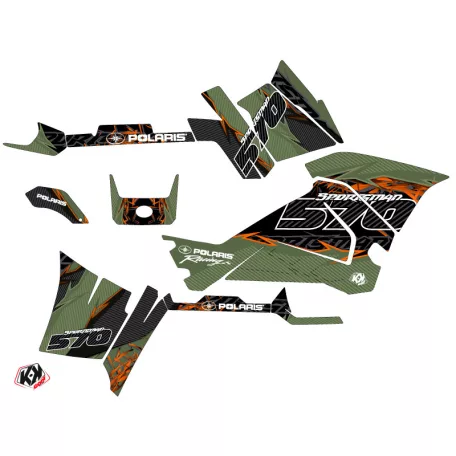Karosszéria védő dekor matrica készlet Quad POLARIS Action Zöld Széria