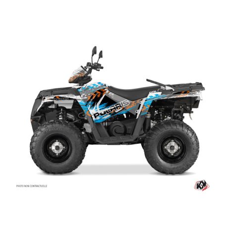 Karosszéria védő dekor matrica készlet Quad POLARIS Lifter Narancs/Kék Széria