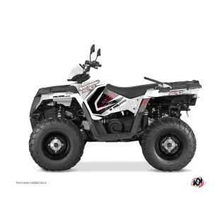   Karosszéria védő dekor matrica készlet Quad POLARIS Rock Fehér Széria