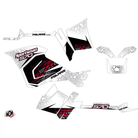 Karosszéria védő dekor matrica készlet Quad POLARIS Rock Fehér Széria