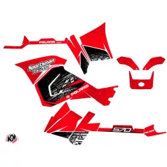   Karosszéria védő dekor matrica készlet Quad POLARIS Rock Piros Széria