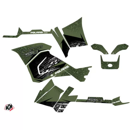 Karosszéria védő dekor matrica készlet Quad POLARIS Rock Zöld Széria