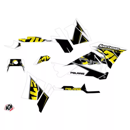 Karosszéria védő dekor matrica készlet Quad POLARIS Visor Sárga Széria
