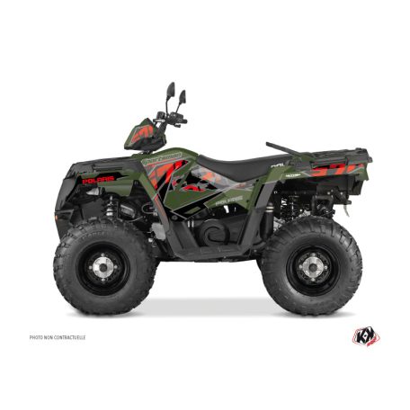 Karosszéria védő dekor matrica készlet Quad POLARIS Visor Zöld Széria