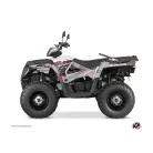 Karosszéria védő dekor matrica készlet Quad POLARIS Action Szürke/Piros Széria