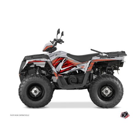 Karosszéria védő dekor matrica készlet Quad POLARIS Jungle Szürke/Piros Széria