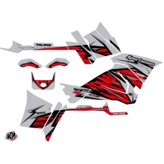   Karosszéria védő dekor matrica készlet Quad POLARIS Jungle Szürke/Piros Széria