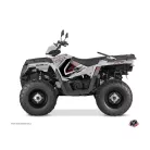 Karosszéria védő dekor matrica készlet Quad POLARIS Rock Szürke/Piros Széria