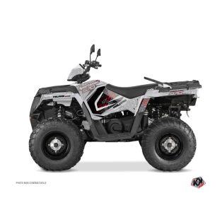  Karosszéria védő dekor matrica készlet Quad POLARIS Rock Szürke/Piros Széria