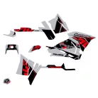 Karosszéria védő dekor matrica készlet Quad POLARIS Visor Szürke/Piros Széria