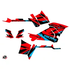   Karosszéria védő dekor matrica készlet Quad POLARIS Hidden Piros/Kék Széria