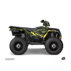   Karosszéria védő dekor matrica készlet Quad POLARIS Hidden Zöld/Sárga Széria