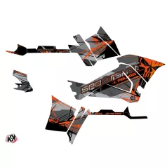   Karosszéria védő dekor matrica készlet Quad POLARIS Evil Szürke/Narancs Széria