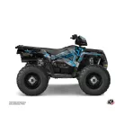Karosszéria védő dekor matrica készlet Quad POLARIS Evil Szürke/Kék Széria