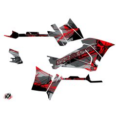   Karosszéria védő dekor matrica készlet Quad POLARIS Evil Szürke/Piros Széria