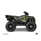 Karosszéria védő dekor matrica készlet Quad POLARIS Evil Szürke/Zöld Széria