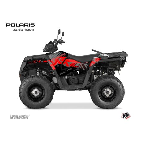 Karosszéria védő dekor matrica készlet Quad POLARIS Stun Fekete Széria