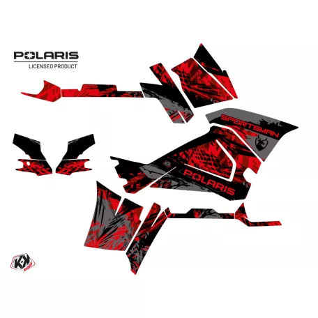 Karosszéria védő dekor matrica készlet Quad POLARIS Chaser Fekete Széria
