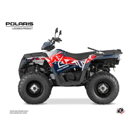 Karosszéria védő dekor matrica készlet Quad POLARIS Stun Fehér Széria