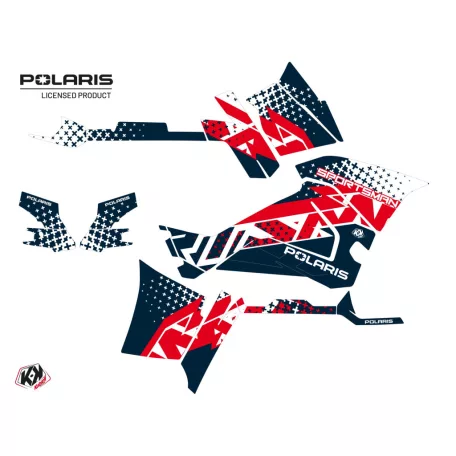 Karosszéria védő dekor matrica készlet Quad POLARIS Stun Fehér Széria