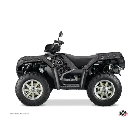 Karosszéria védő dekor matrica készlet Quad POLARIS Zombies dark Fekete Széria