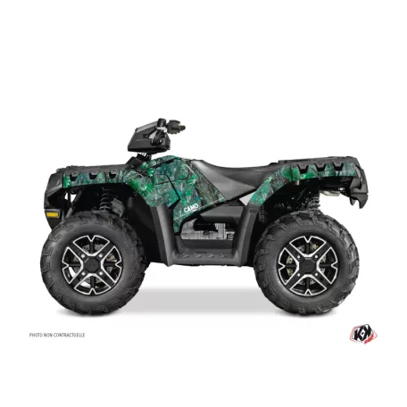 Karosszéria védő dekor matrica készlet Quad POLARIS Camo Zöld Széria