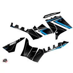   Karosszéria védő dekor matrica készlet Quad POLARIS Rock Fekete/Kék Széria