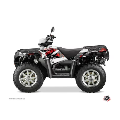 Karosszéria védő dekor matrica készlet Quad POLARIS Visor Piros Széria