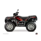 Karosszéria védő dekor matrica készlet Quad POLARIS Rock Fekete/Piros Széria