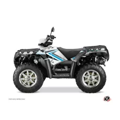   Karosszéria védő dekor matrica készlet Quad POLARIS Rock Fehér/Kék Széria