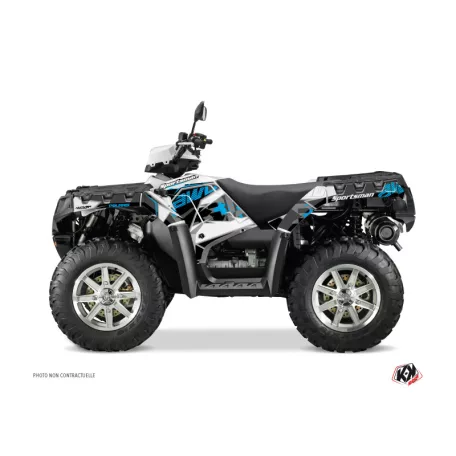 Karosszéria védő dekor matrica készlet Quad POLARIS Visor Kék Széria