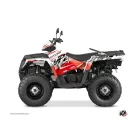 Karosszéria védő dekor matrica készlet Quad POLARIS Eraser Piros/Fehér Széria