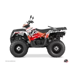   Karosszéria védő dekor matrica készlet Quad POLARIS Eraser Piros/Fehér Széria