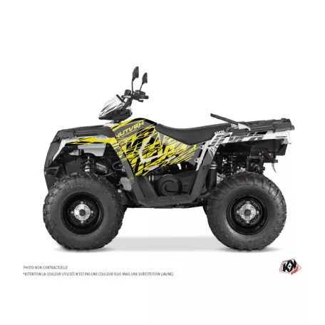 Karosszéria védő dekor matrica készlet Quad POLARIS Eraser fluo Sárga Széria