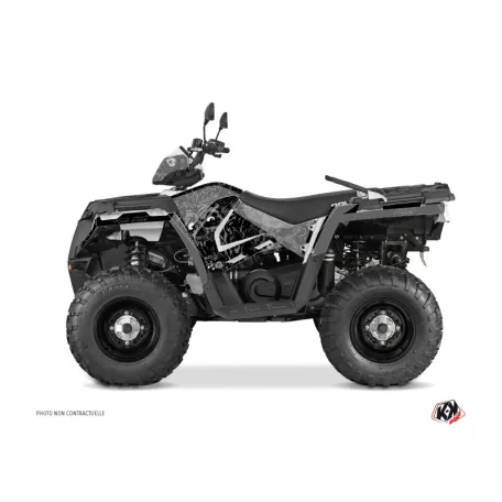 Karosszéria védő dekor matrica készlet Quad POLARIS Zombies dark Fekete Széria