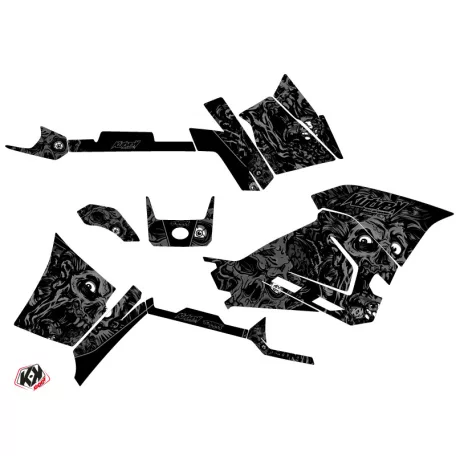 Karosszéria védő dekor matrica készlet Quad POLARIS Zombies dark Fekete Széria