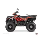 Karosszéria védő dekor matrica készlet Quad POLARIS Predator Piros/Fekete Széria