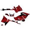   Karosszéria védő dekor matrica készlet Quad POLARIS Predator Piros/Fekete Széria