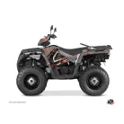 Karosszéria védő dekor matrica készlet Quad POLARIS Camo Fekete/Piros Széria